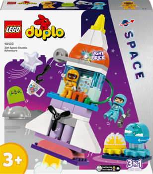 Конструктор LEGO DUPLO Town Пригоди на космічному шаттлі 3-в-1, 58 деталей (10422) - Pampik