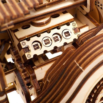 Дерев'яний механічний 3D конструктор Ugears Родстер VM-01 (70052) - Pampik - 6