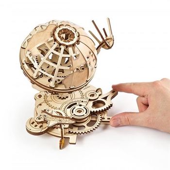 Деревянный механический 3D конструктор Ugears Глобус (70128) - Pampik - 3