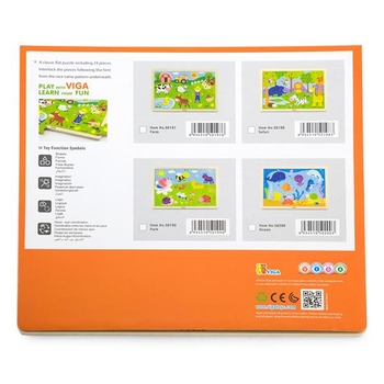 Дерев'яний пазл Viga Toys Парк, 24 ел. (50199) - Pampik - 3
