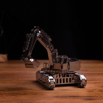 Колекційна модель-конструктор Metal Time Tireless Digger Екскаватор механічний, 100 деталей (MT043) - Pampik - 5