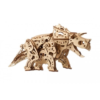 Деревянный механический 3D конструктор Ugears Трицератопс (70211) - Pampik - 2