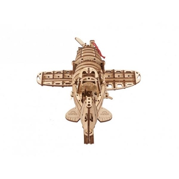 Дерев'яний механічний 3D конструктор Ugears Літак Скажений Шершень, 354 деталей (70183) - Pampik - 3