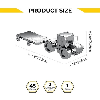 Колекційна модель-конструктор Metal Time Tractor Slobozhanets Трактор ХТЗ (MT074) - Pampik - 11