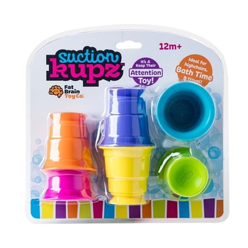 Тактильна іграшка Fat Brain Toys Suction Kupz М'які чашки, 6 штук (FA183-1) - Pampik - 3
