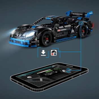 Конструктор LEGO Technic Автомобіль для перегонів Porsche GT4 e-Performance 834 деталі (42176) - Pampik - 5