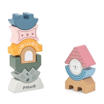 Деревянная пирамидка-балансир PolarB Башенка (44070) - Pampik - 4