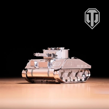 Колекційна модель-конструктор Metal Time World of Tanks танк M4 Sherman (MT070) - Pampik - 2