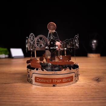 Колекційна модель-конструктор Metal Time Riding the Best Карусель механічна (MT042) - Pampik - 6