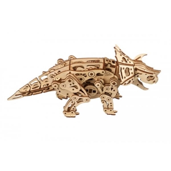 Деревянный механический 3D конструктор Ugears Трицератопс (70211) - Pampik - 6