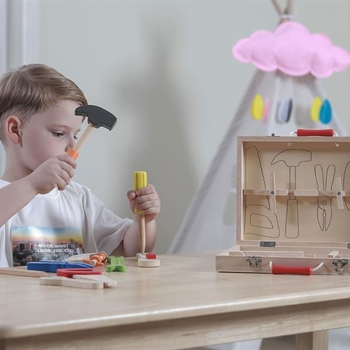 Деревянный набор Viga Toys Чемодан с инструментами, 10 шт. (50387) - Pampik - 5