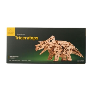 Деревянный механический 3D конструктор Ugears Трицератопс (70211) - Pampik - 11