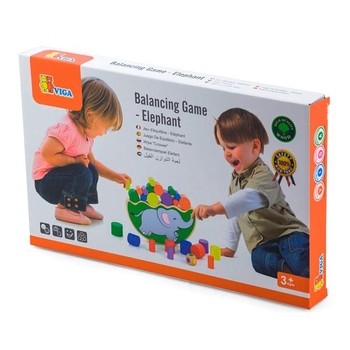 Дерев'яна гра-балансир Viga Toys Слоник (50390) - Pampik - 2