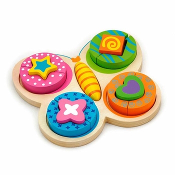 Деревянный пазл-сортер Viga Toys Бабочка (59924) - Pampik