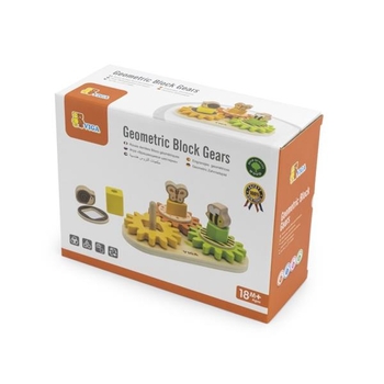 Розвивальна іграшка Viga Toys Звірята на шестернях (44690) - Pampik - 4