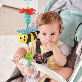 Іграшка-підвіска на коляску Hape Брязкальце Джміль (E0022) - Pampik - 5