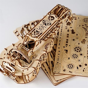 Дерев'яний механічний 3D конструктор Ugears Харді-Гарді (70030) - Pampik - 5