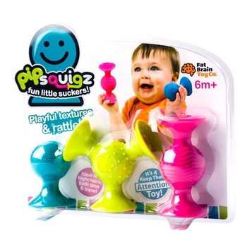 Набір сенсорних брязкалець Fat Brain Toys pipSquigz 3 шт (FA089-1) - Pampik - 2
