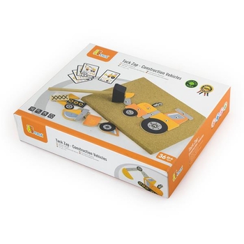 Набор для творчества Viga Toys Деревянная аппликация Строительная техника (50336) - Pampik - 2