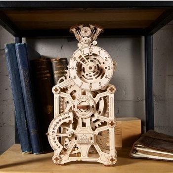 Деревянный механический 3D конструктор Ugears Часы двигателя (70217) - Pampik - 9