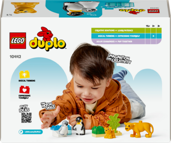 Конструктор LEGO DUPLO Сімейства диких тварин: пінгвіни та леви 10 деталей (10442) - Pampik - 3