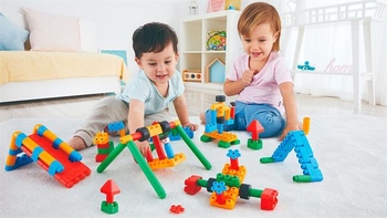 Конструктор PolyM Ігровий майданчик, 110 деталей (760011) - Pampik - 16