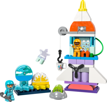 Конструктор LEGO DUPLO Town Пригоди на космічному шаттлі 3-в-1, 58 деталей (10422) - Pampik - 3