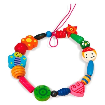 Набір для творчості Viga Toys Дерев'яні намистини (56002) - Pampik - 2