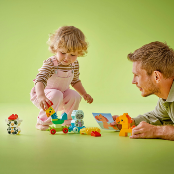 Конструктор LEGO DUPLO My First Мій перший поїзд із тваринками 19 деталей (10412) - Pampik