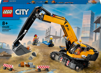 Конструктор LEGO City Жовтий будівельний екскаватор 633 деталі (60420) - Pampik - 2