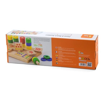 Деревянный учебный набор Viga Toys Цифры и счеты (59072) - Pampik - 3