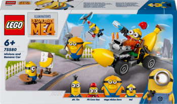 Конструктор LEGO Despicable Me 4 Посіпаки й банановий автомобіль 136 деталей (75580) - Pampik - 2