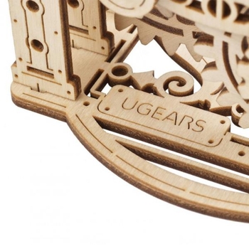 Деревянный механический 3D конструктор Ugears Винтажный будильник (70163) - Pampik - 13