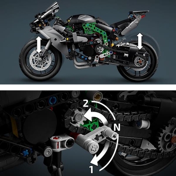 Конструктор LEGO Technic Мотоцикл Kawasaki Ninja H2R 643 деталі (42170) - Pampik - 5