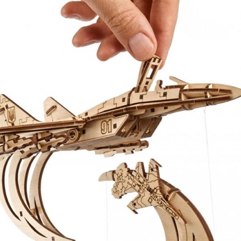 Деревянный механический 3D конструктор Ugears Призрак Киева (70191) - Pampik - 5