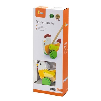 Деревянная каталка Viga Toys Петушок (50964) - Pampik - 2