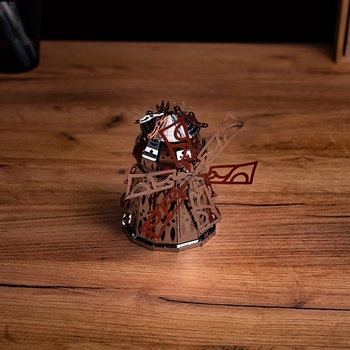 Колекційна модель-конструктор Metal Time Mysterious Mill Млин, електронний, двоколірний, 52 деталі (MT054) - Pampik - 8