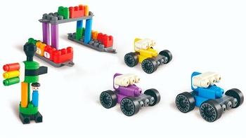 Конструктор PolyM Веселковий поїзд з цифрами, 63 деталі (760022) - Pampik - 11