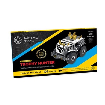 Колекційна модель-конструктор Metal Time Trophy Hunter Всюдихід Шерп механічний, двоколірний (MT056) - Pampik - 10