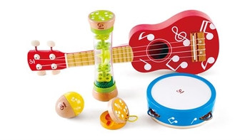 Набір музичних інструментів Hape Гавайська вечірка 5 в 1 (E0339) - Pampik - 6