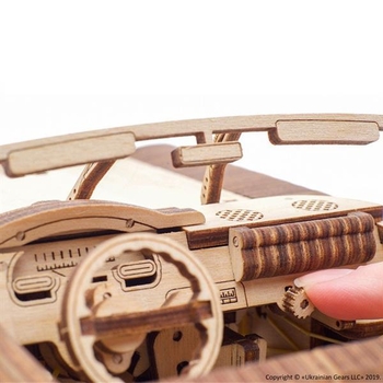 Деревянный механический 3D конструктор Ugears Кабриолет мечты VM-05 (70073) - Pampik - 8