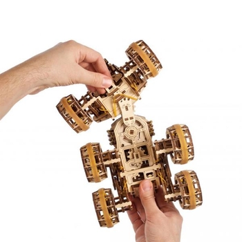 Дерев'яний механічний 3D конструктор Ugears Пілотований марсохід, 562 деталі (70206) - Pampik - 11