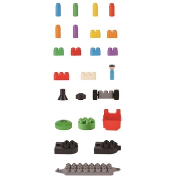 Конструктор PolyM Веселковий поїзд з цифрами, 63 деталі (760022) - Pampik - 3