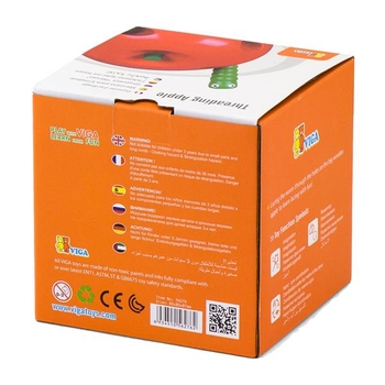 Дерев'яна шнурівка Viga Toys Яблучко (56276) - Pampik - 4