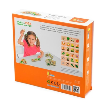 Логический пазл Viga Toys Что из чего произрастает 24 эл. (51609) - Pampik - 3