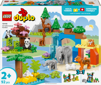 Конструктор LEGO DUPLO Town Сімейства диких тварин 3-в-1, 92 деталі (10446) - Pampik - 2