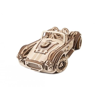 Деревянный механический 3D конструктор Ugears Гоночный автомобиль ДрифтКобра (70161) - Pampik - 10