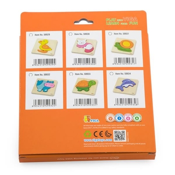 Деревянный минипазл Viga Toys Утенок (59929) - Pampik - 3