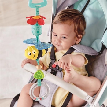 Іграшка-підвіска на коляску Hape Брязкальце Джміль (E0022) - Pampik - 6