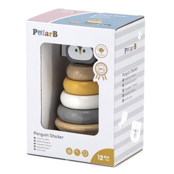 Деревянная пирамидка PolarB Пингвинчик (44205) - Pampik - 3